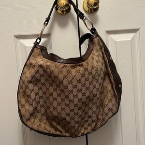 Gucci Monogram Medium Interlocking Hobo Handbag